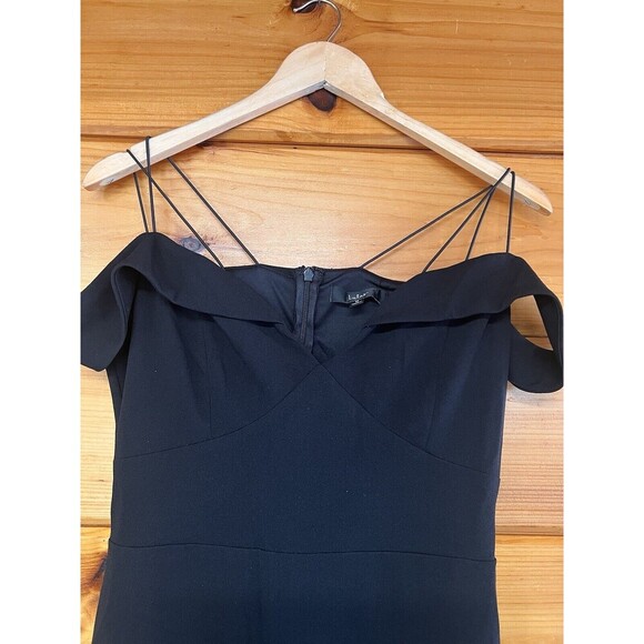 Lulus Reason to Celebrate Black Off-the-Shoulder Bodycon Mini Dress Size Medium - Picture 5 of 7